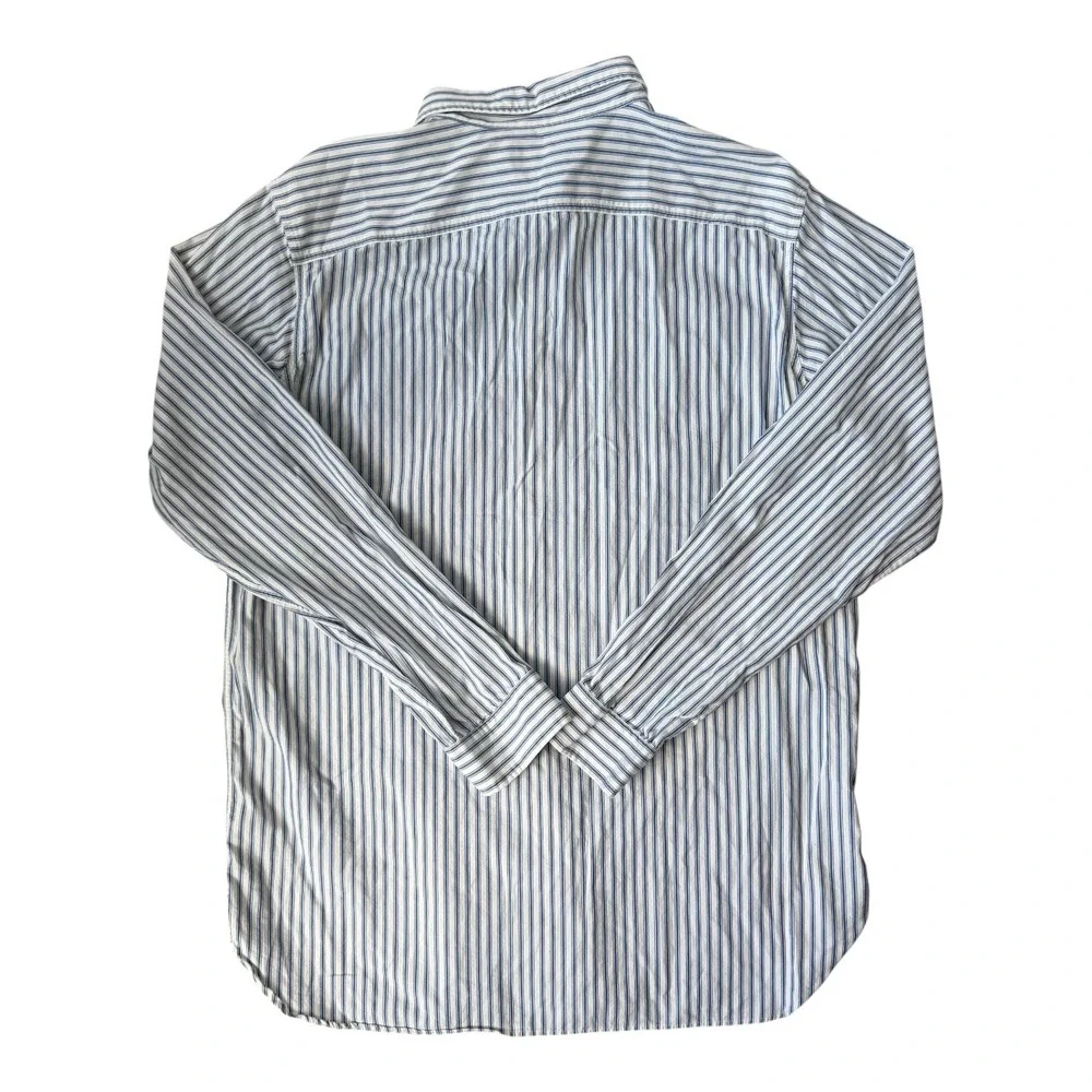 Polo Ralph Lauren Mens L Vintage Nautical Oxford Shirt Anchor Button Stripe